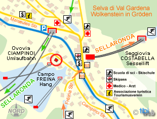 Location in Selva di Val Gardena
